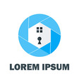 blue home logo vector image