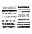 collection grunge hand drawn elements vector image