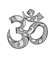 hand drawn ohm symbol indian diwali spiritual vector image