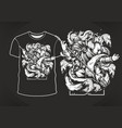 t shirt design skullisolatedfully editable vector image vector image