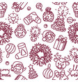 christmas seamless pattern vector image