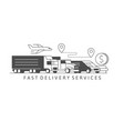 delivery truck order shipping distribution vector image vector image