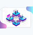 isometric analysis data and investment project vector image