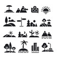 landscapes icons set vector image