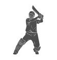 abstract batsman playing cricket vector image vector image