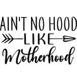 ain t no hood like motherhood on white vector image