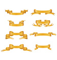 gold ribbons vector image