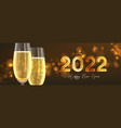 2022 happy new year horizontal banner vector image vector image