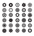 cogs symbols flat design gears set isolated vector image