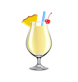 pina colada cocktail isolated on white vector image vector image