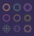 set of minimal geometric vintage frames vector image
