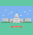 united states capitol in flat style design vector image