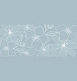 floral pale blue with flowers vector image