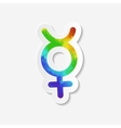 gender identity icon non-binary intersex symbol vector image