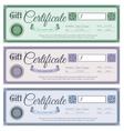 gift certificates set vector image