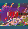 psychedelic guitar background vector image