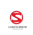 business corporate s letter logo vector image