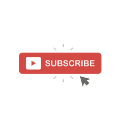 Subscribe button web symbol in flat style Vector Image