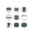 computer equipment icon set vector image vector image