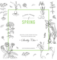 floral frame invitation card wedding vector image