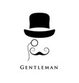 retro gentleman with hat an eyepiece vector image