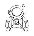 suit space astronaut image sketch vector image