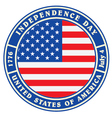 vintage label with independence day of usa vector image