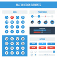 flat ui basic design elements set vector image vector image
