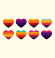 collection of retro sunset vector image