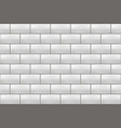 subway tile pattern white seamless brick vector image
