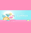 summer party background with 3d plastic cocktail vector image