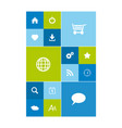 modern colorful user interface in flat design vector image