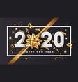 modern greeting happy new year 2020 vector image vector image