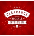 sale banner or label design for promotional vector image