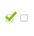 tick icon symbol flat cartoon green vector image