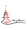 beauty christmas tree background vector image
