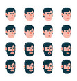 head a man with various emotions vector image vector image