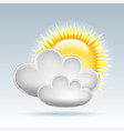 sun and clouds weather web icon vector image vector image