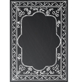 chalk painted frame on black background vector image vector image