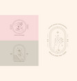 hand gestures set logo design templates vector image vector image