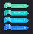 infographic banner with arrows on dark background vector image