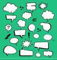 comic cartoon text boxes with elements and green vector image
