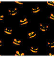 halloween seamless pattern pumpkins scary face vector image vector image