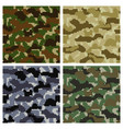 pixel camouflage patterns vector image vector image
