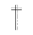 christian cross grunge religion symbol vector image