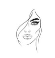 sketch of woman vector image vector image