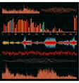 sound waves set music background eps 8 vector image