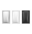 3d realistic foil white black long slim vector image