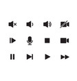 audio video music player button icon sound vector image