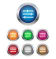 settings buttons vector image vector image